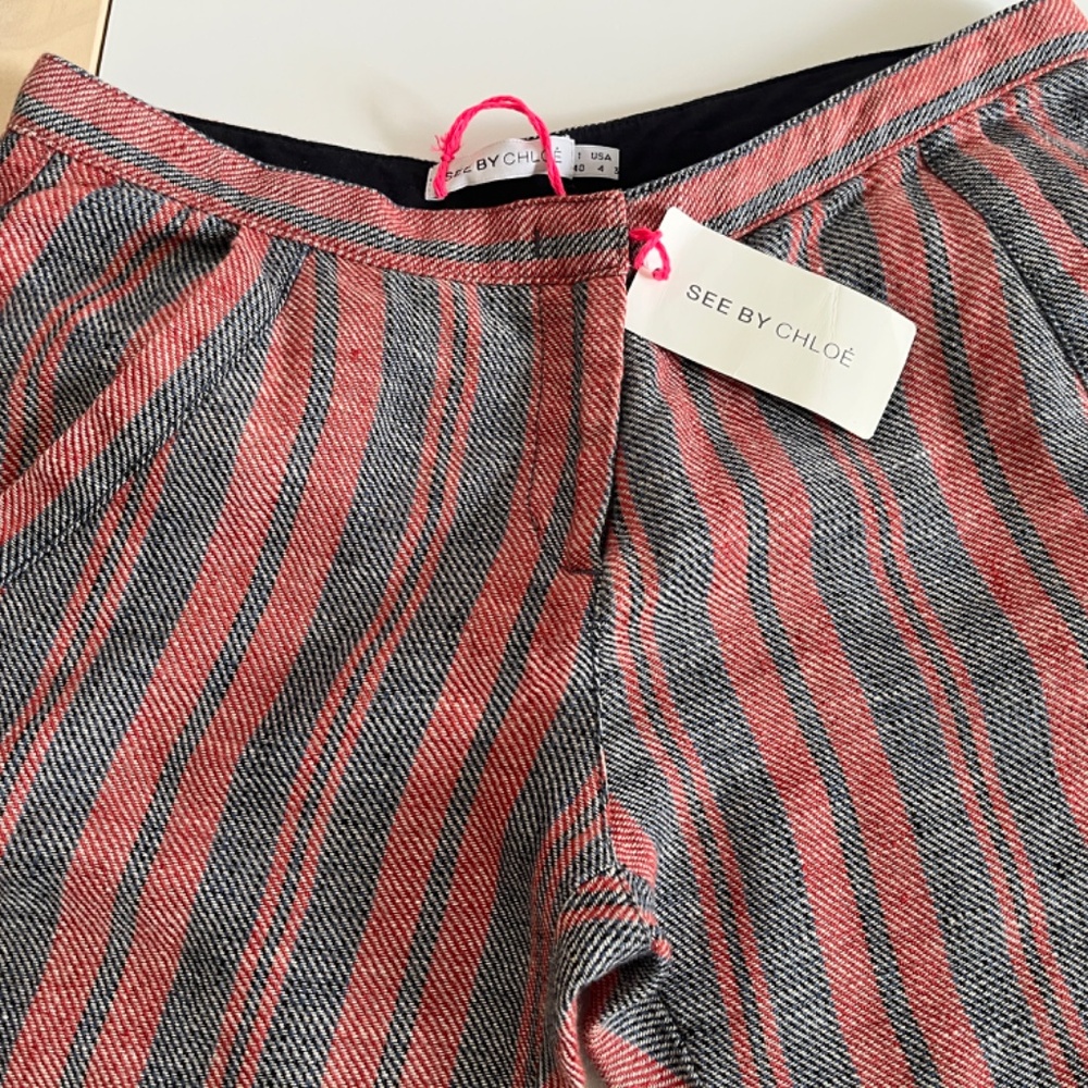 NWT See By Chloe x Madewell 100% Linen/Lino Flax Ankle Pants